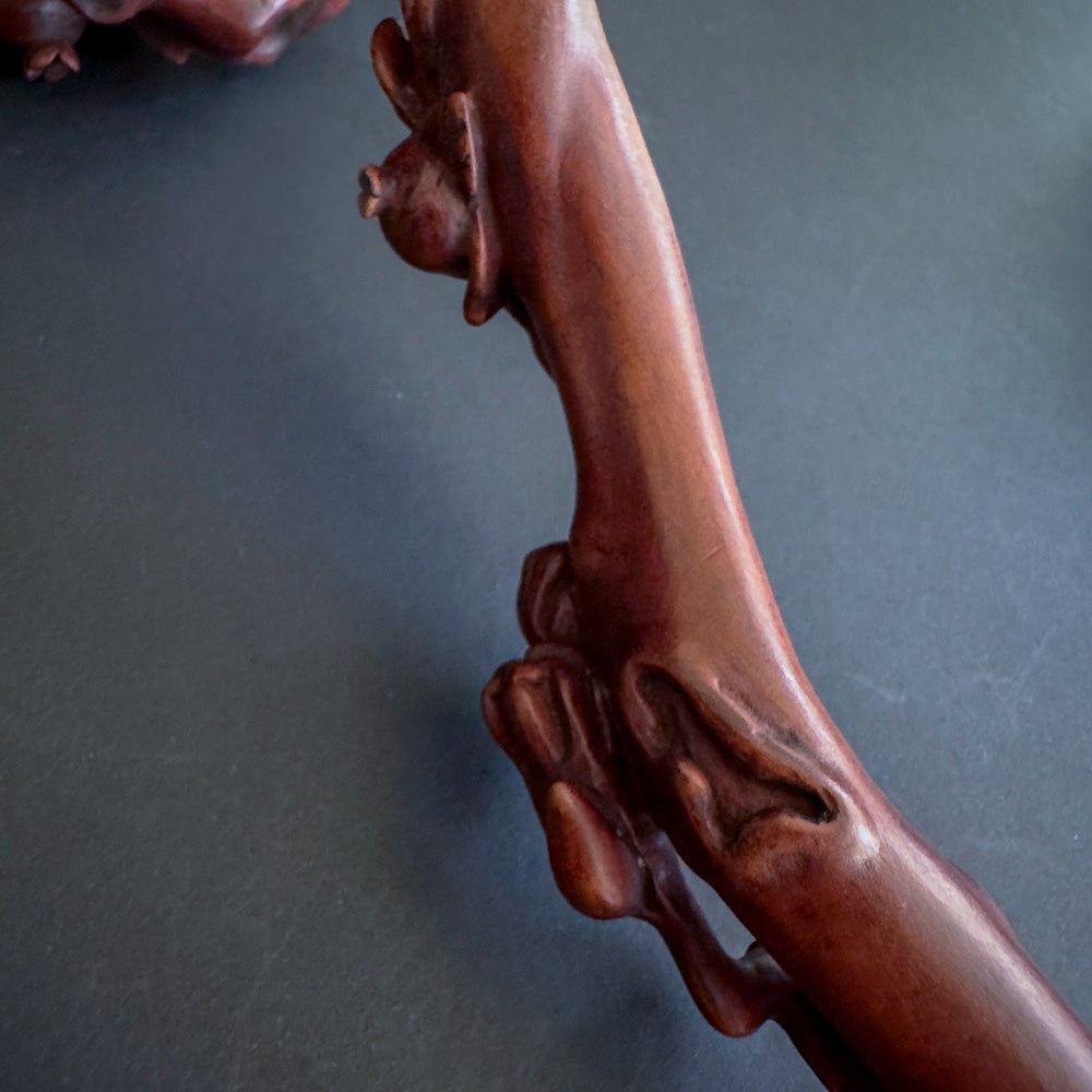 Pierced Boxwood Sceptre (Ruyi) - The Blessing of the Three Abundances 三多如意