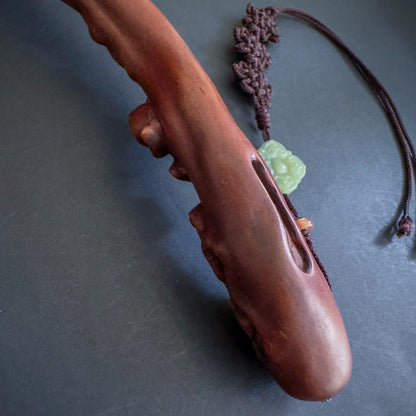 Pierced Boxwood Sceptre (Ruyi) - The Blessing of the Three Abundances 三多如意