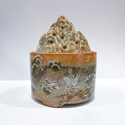 Shino-Ware Snow Pines & Wild Hares Horai Kōro
