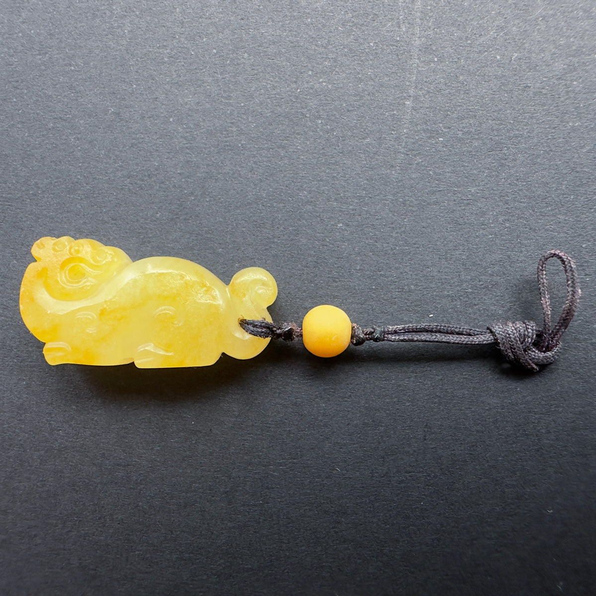 Yellow Nephrite Dragon Pendant 和田玉黄沁籽料青龙