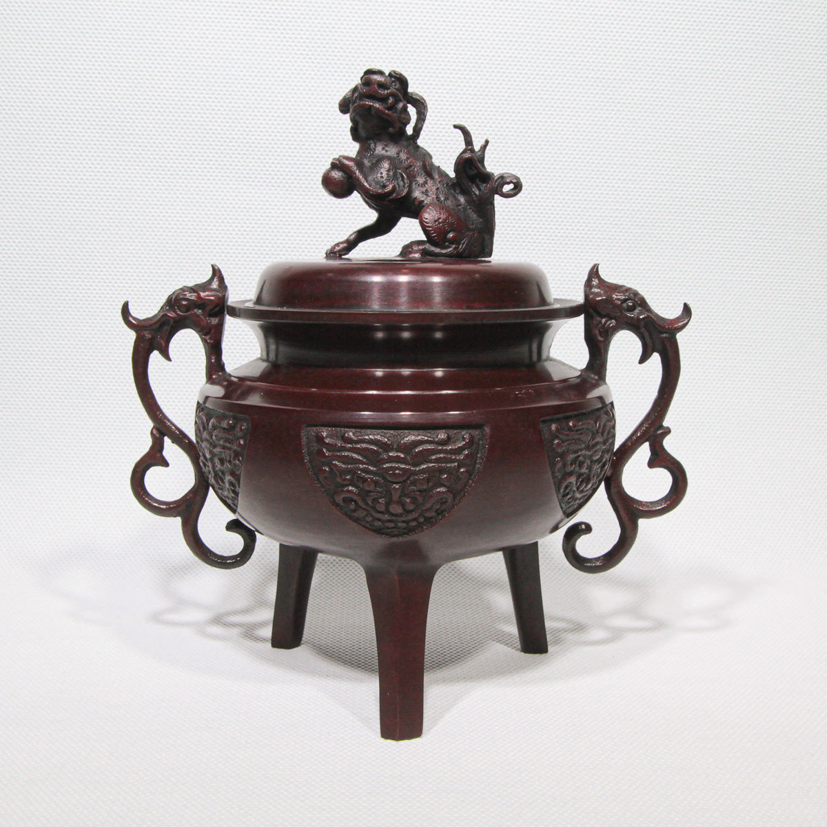 Takaoka Bronze Kōro Yamato-style Lion Lid