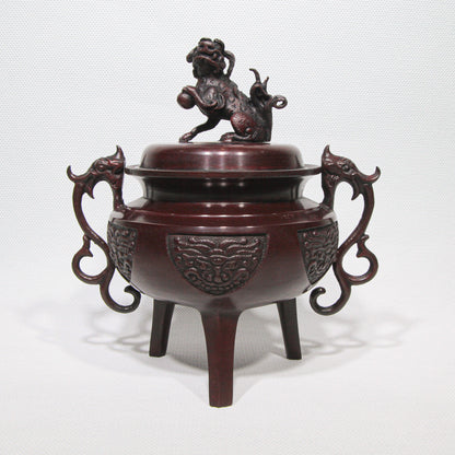 Takaoka Bronze Kōro Yamato-style Lion Lid