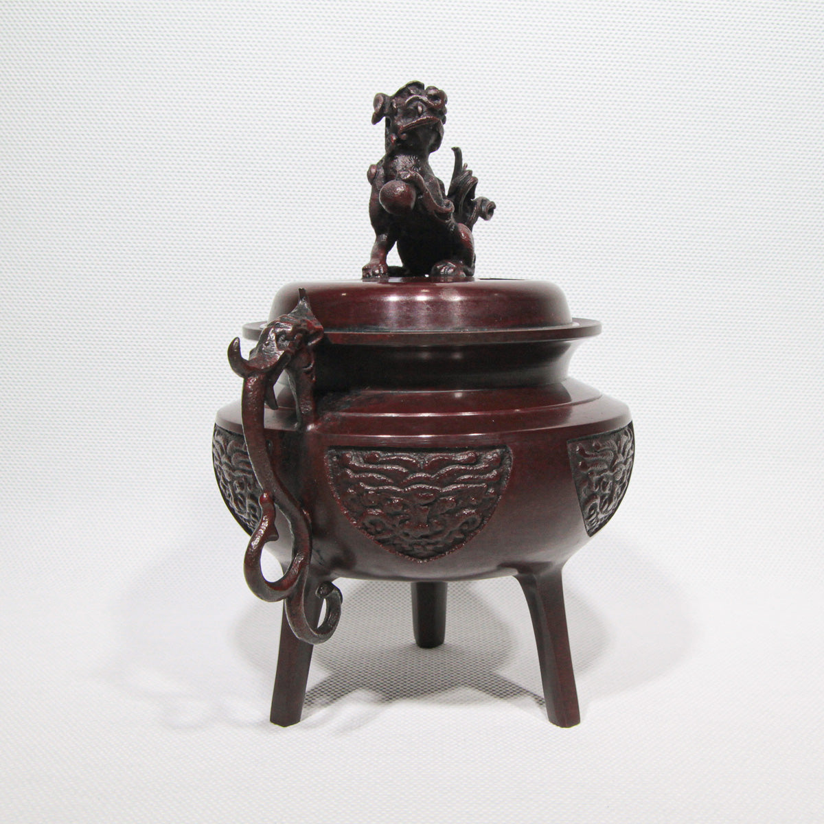 Takaoka Bronze Kōro Yamato-style Lion Lid