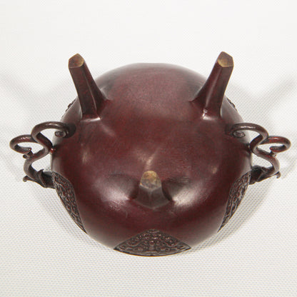 Takaoka Bronze Kōro Yamato-style Lion Lid