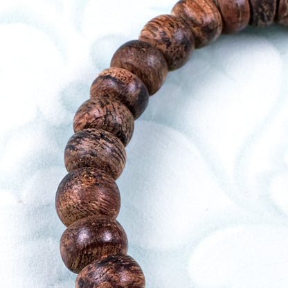 Wild Tarakan Agarwood Disc-Shaped Bracelet 6.5mm