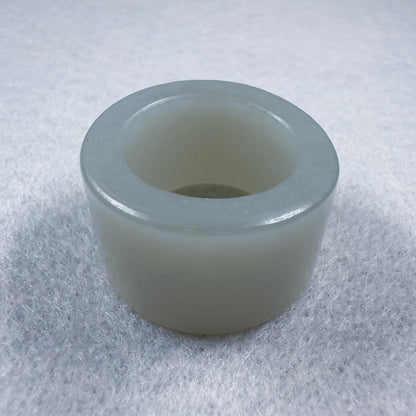Hetian Qingbai Seed Nephrite Thumb Ring 21.1mm
