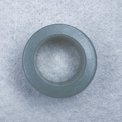 Hetian Qingbai Seed Nephrite Thumb Ring 21.1mm